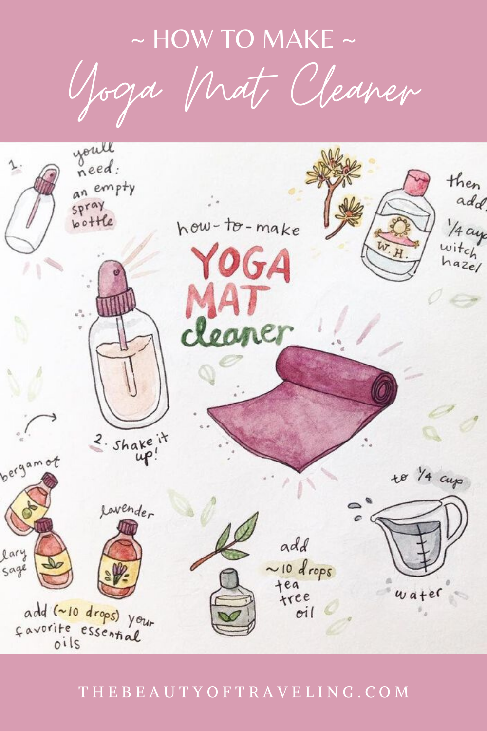 DIY Yoga Mat Spray – How to Make Mat Cleaner